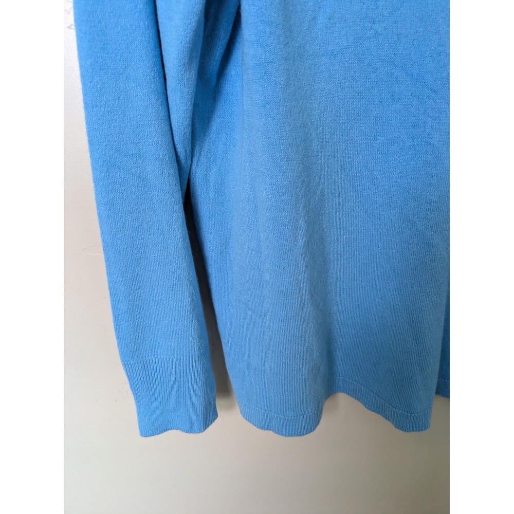 Croft & Barrow V-Neck Sweater Women's XL Blue Long Sleeve Knit Pullover - Picture 2 of 8